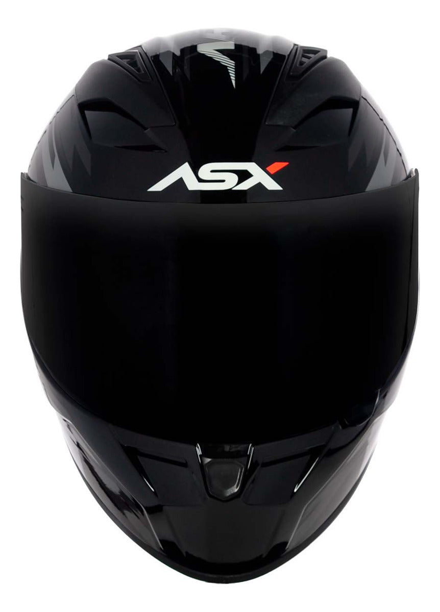 Capacete Para Moto Integral Asx City Arrow Preto Brilhante