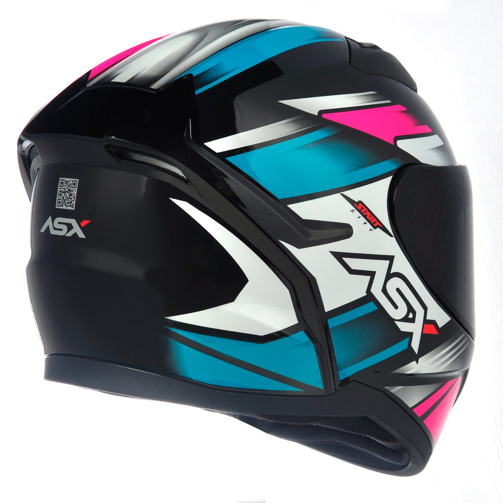 Capacete Para Moto Integral Asx Start Colorido Brilhante